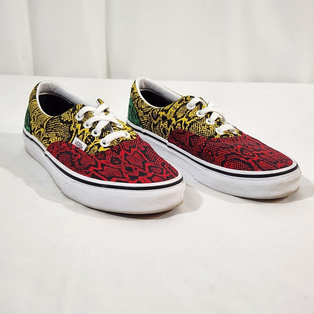 VANS Era Snake Python Rasta Skate Shoes - Picture 2 of 7